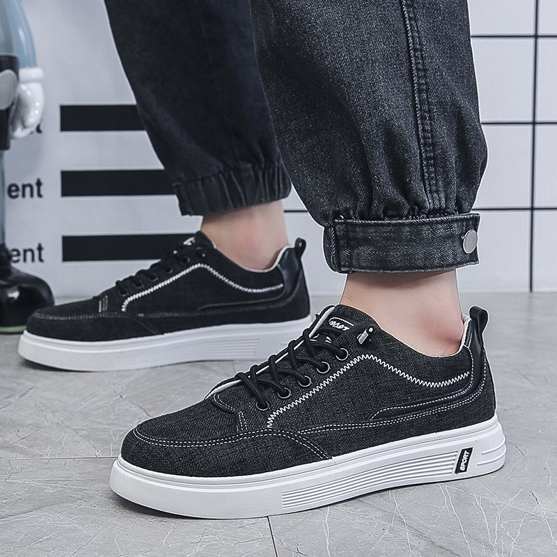 Men Shoes Essentials - 남성용 리넨 캔버스 캐주얼 스니커즈 새로운