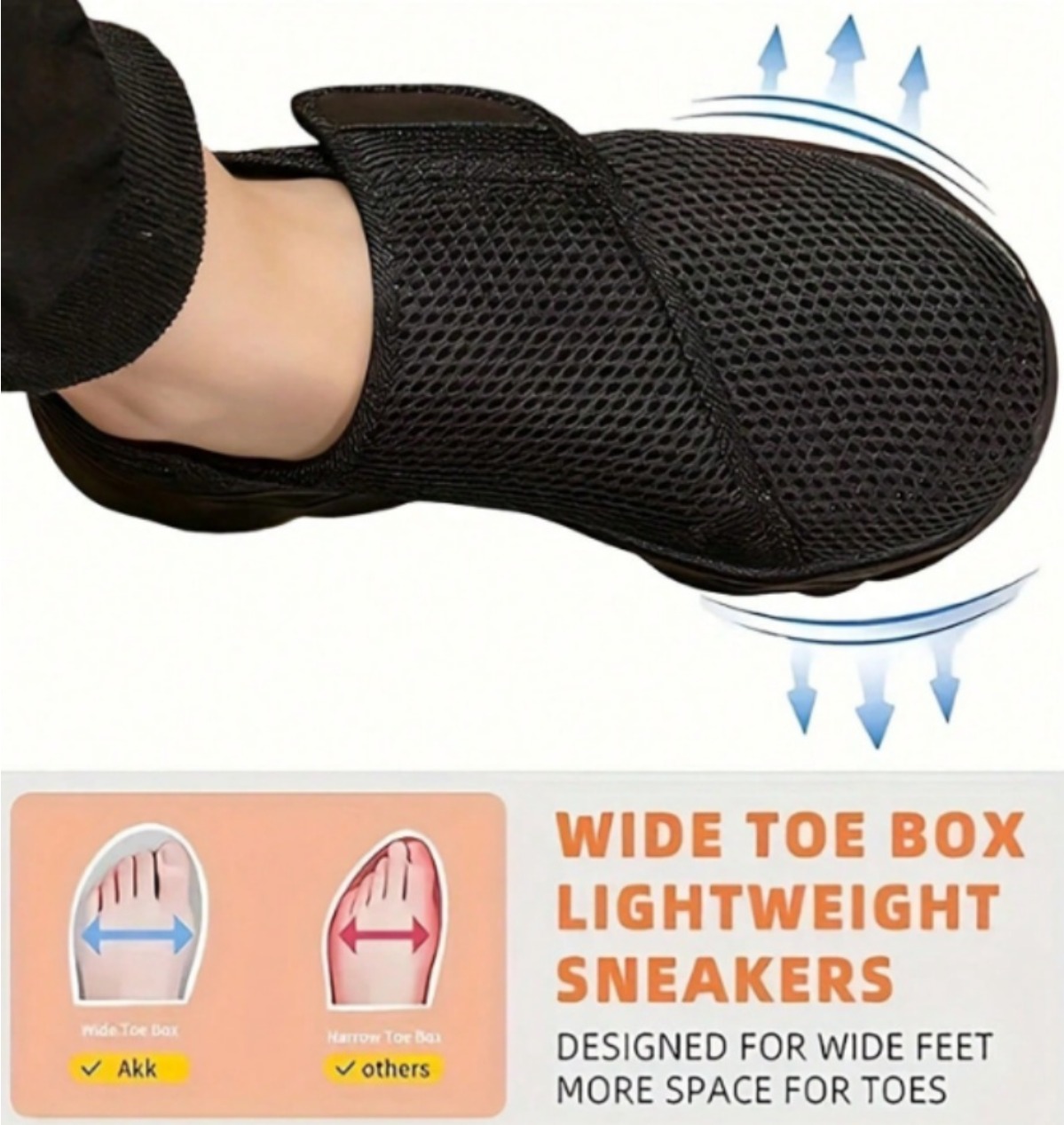 Men Shoes Velcro - 새로운 남성용 통기성 메쉬 워킹화 조절