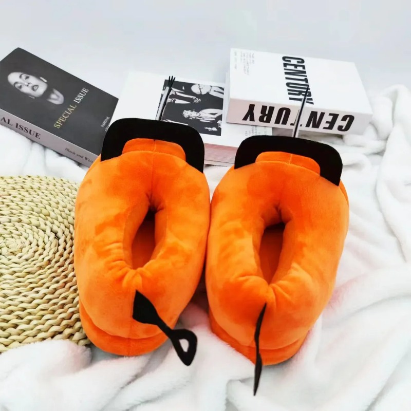 Men'S Shoes Non Slip - 애니메이션 체인소맨 포치타 하우스 슬리퍼 겨울