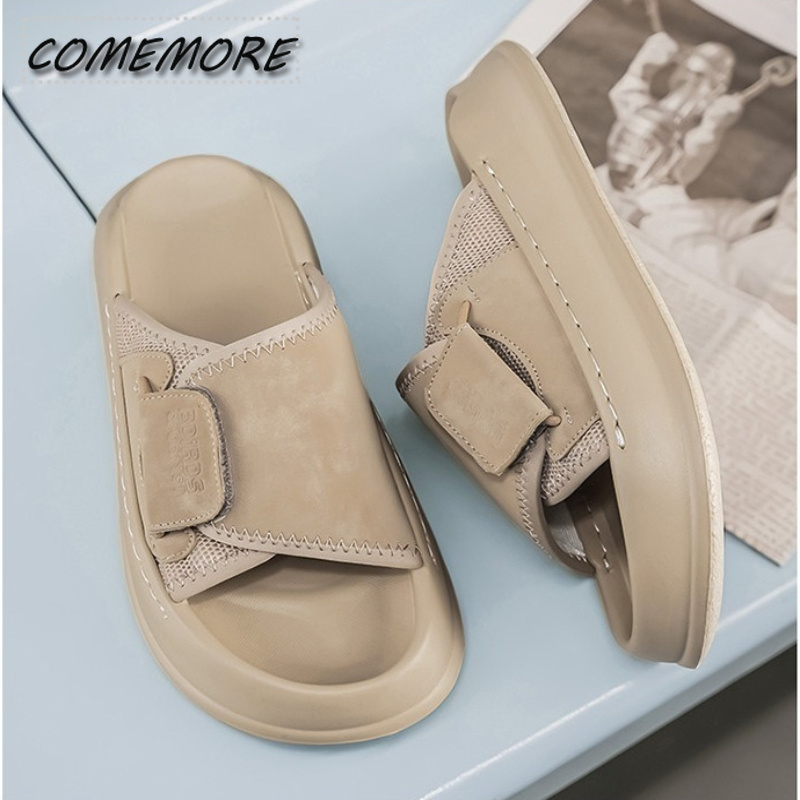 Men Shoes Velcro - Comemore 남성용 두꺼운 밑창 실내 실외