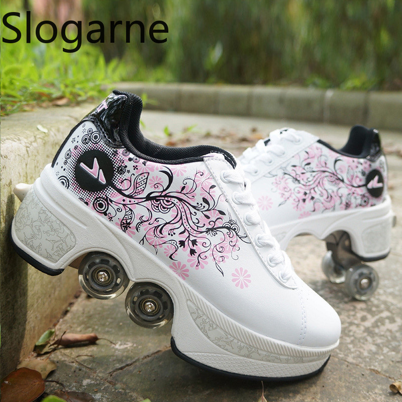 Men'S Shoes For Running - 여성용 4륜 변형 롤러 스케이트 신발