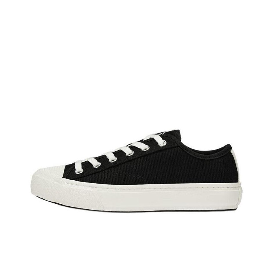 Men Shoes Lacoste - LACOSTE 로우탑 캔버스 슈즈 남성용 블랙