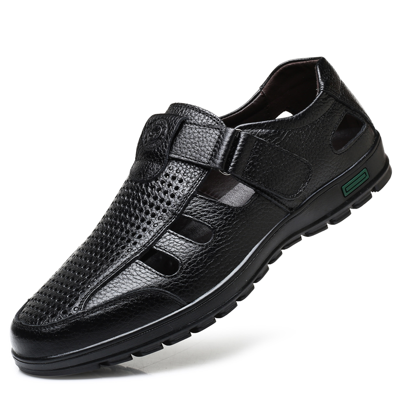 Men Shoes Eu To Us - 남성용 정품 가죽 샌들 남성용 여름