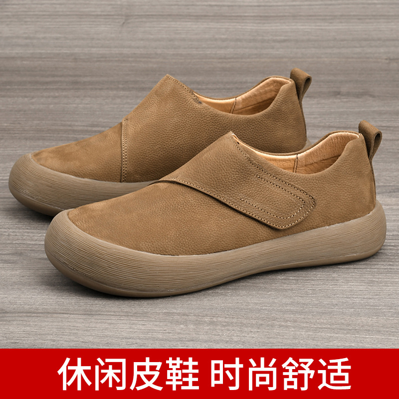 Men Shoes Velcro - 남성용 2026 신상 캐주얼 로퍼 슬립온