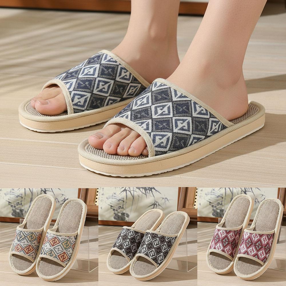 포시즌스 린넨 슬리퍼 커플용 통기성 실내 바닥 슬리퍼  - Men'S Shoes Non Slip 리뷰 및 가격