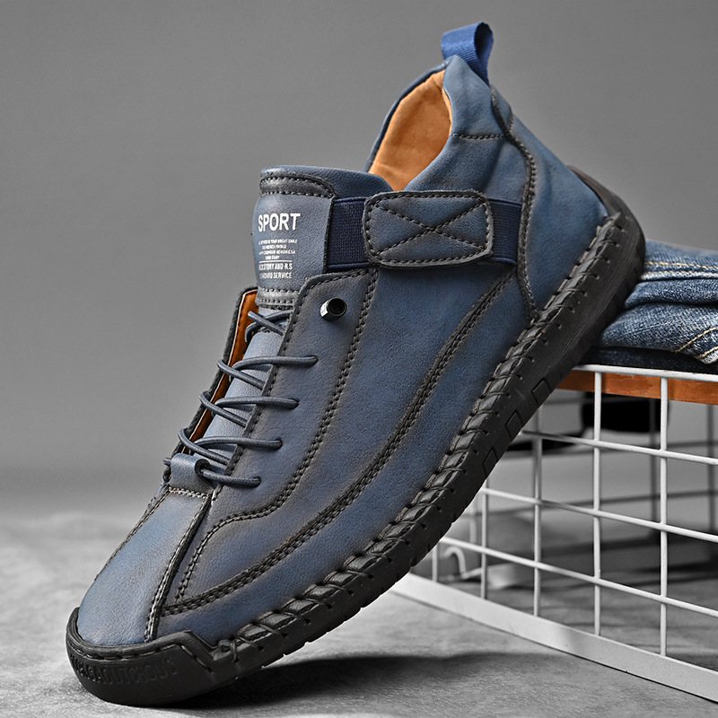수제 가죽 남성 신발 캐주얼 슬립온 로퍼 통기성 가죽  - Men'S Shoes Size 42 In Us 리뷰 및 가격