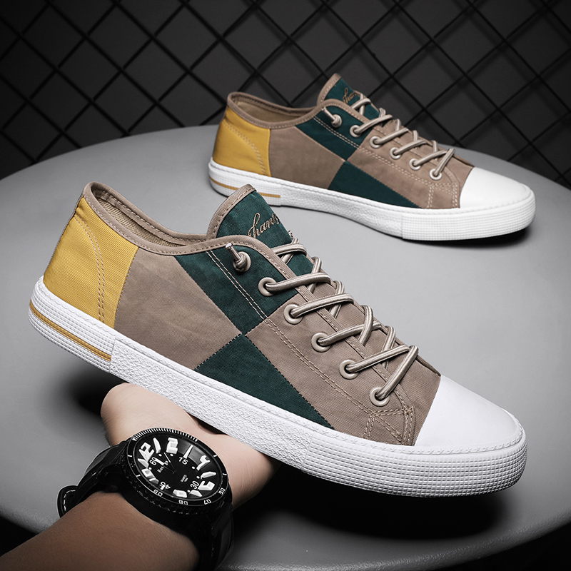 남성용 캐주얼 스니커즈, 플랫 브랜드 패션 캔버스 신발 - Men Shoes Vans 리뷰 및 가격