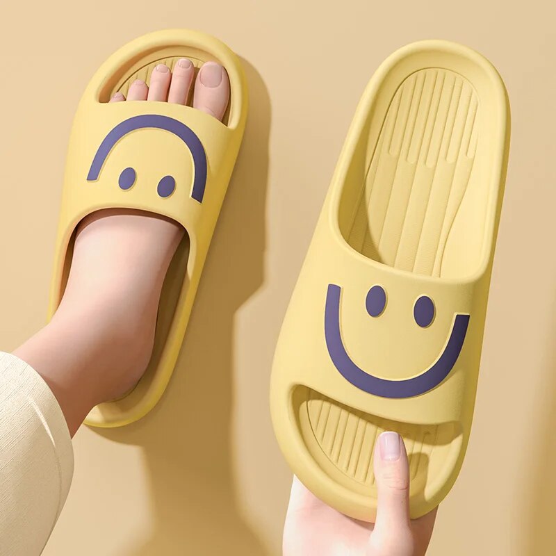 스마일리 페이스 클라우드 슬리퍼 여성 남성용 두꺼운 플 - Men'S Shoes Non Slip 리뷰 및 가격