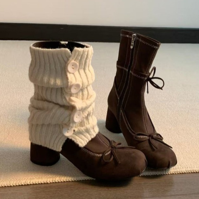 리본 하이힐 여성 부츠 신상 메리제인 슈즈 2025 겨 - Chelsea Boots Suede 리뷰 및 가격