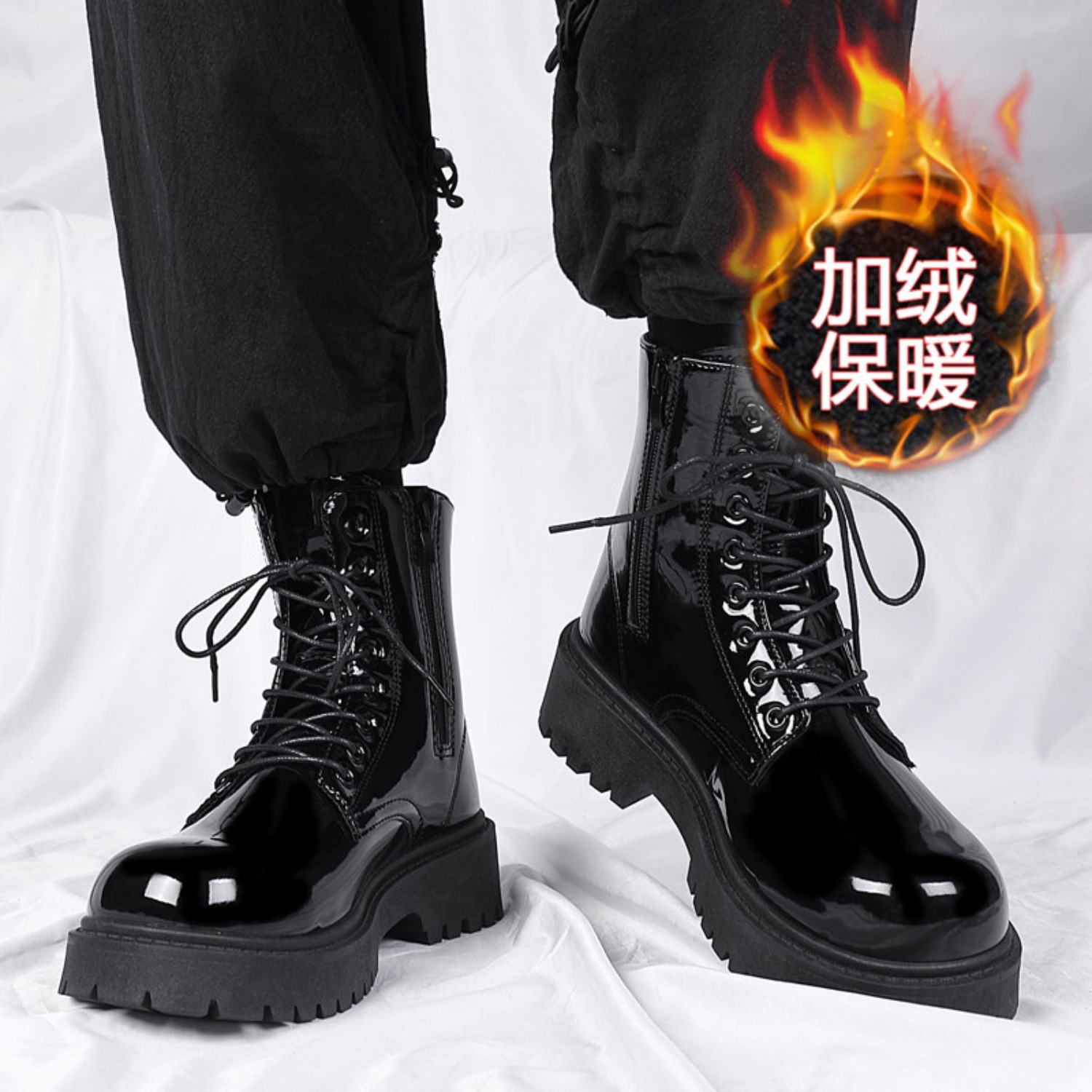 남성용 따뜻한 플러시 하이탑 부츠 겨울용 소프트솔 논슬 - Men Shoes 2026 리뷰 및 가격