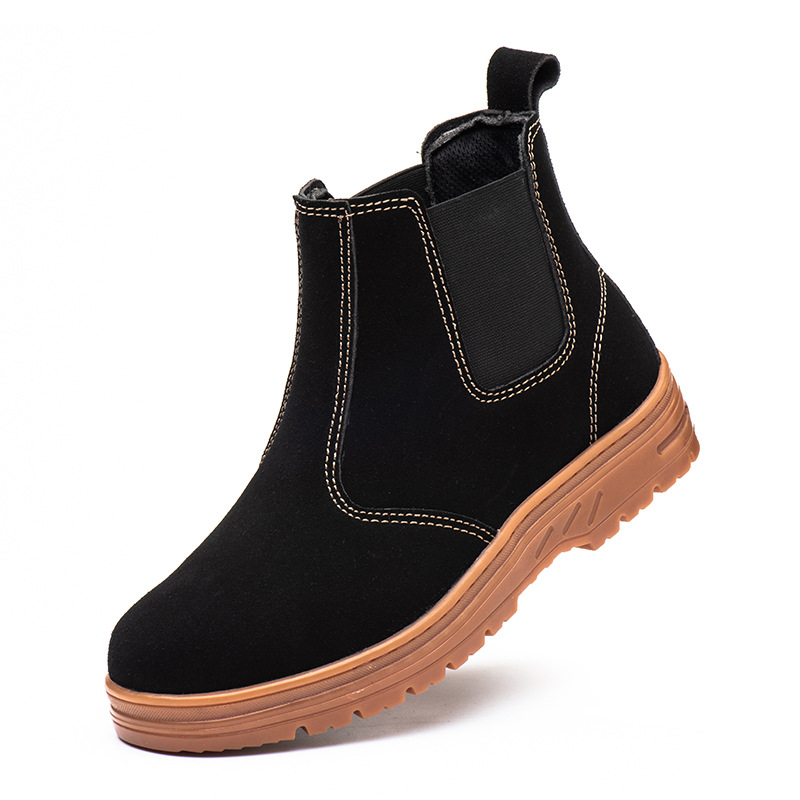남성용 스틸토캡 작업 안전화 부드러운 가죽 보안화 작업 - Chelsea Boots Suede 리뷰 및 가격