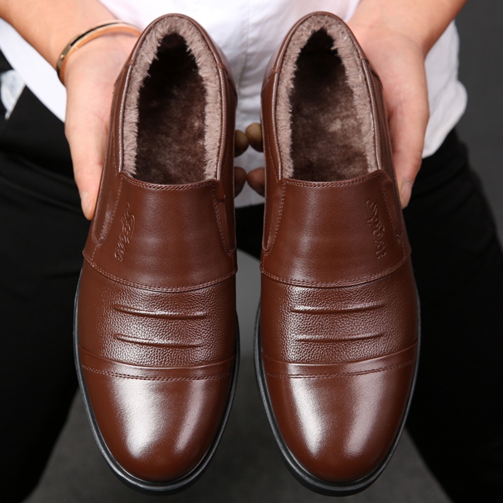 가을/겨울 남성용 천연 가죽 신발, 따뜻한 안감, 비즈 - Men'S Shoes Size 42 In Us 리뷰 및 가격