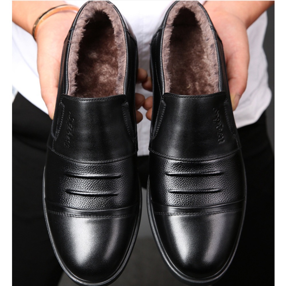 가을/겨울 남성용 천연 가죽 신발, 따뜻한 안감, 비즈 - Men'S Shoes Size 42 In Us 리뷰 및 가격