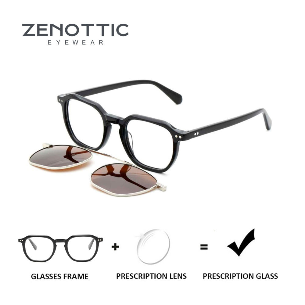 ZENOTTIC 자석 클립 온 처방 안경 남성용 폴리곤 - Men Shoes Zegna 리뷰 및 가격