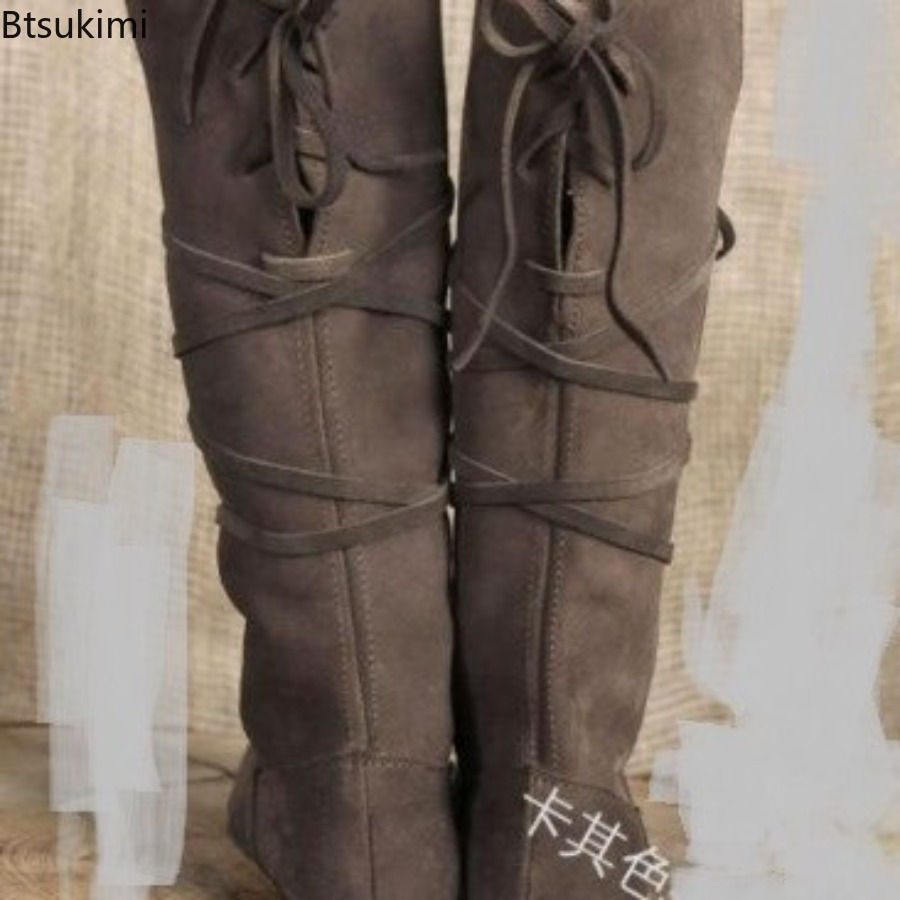 중세 바이킹 의상 레트로 남성 여성 기사 부츠 라프 신 - Men Shoes H&M 리뷰 및 가격