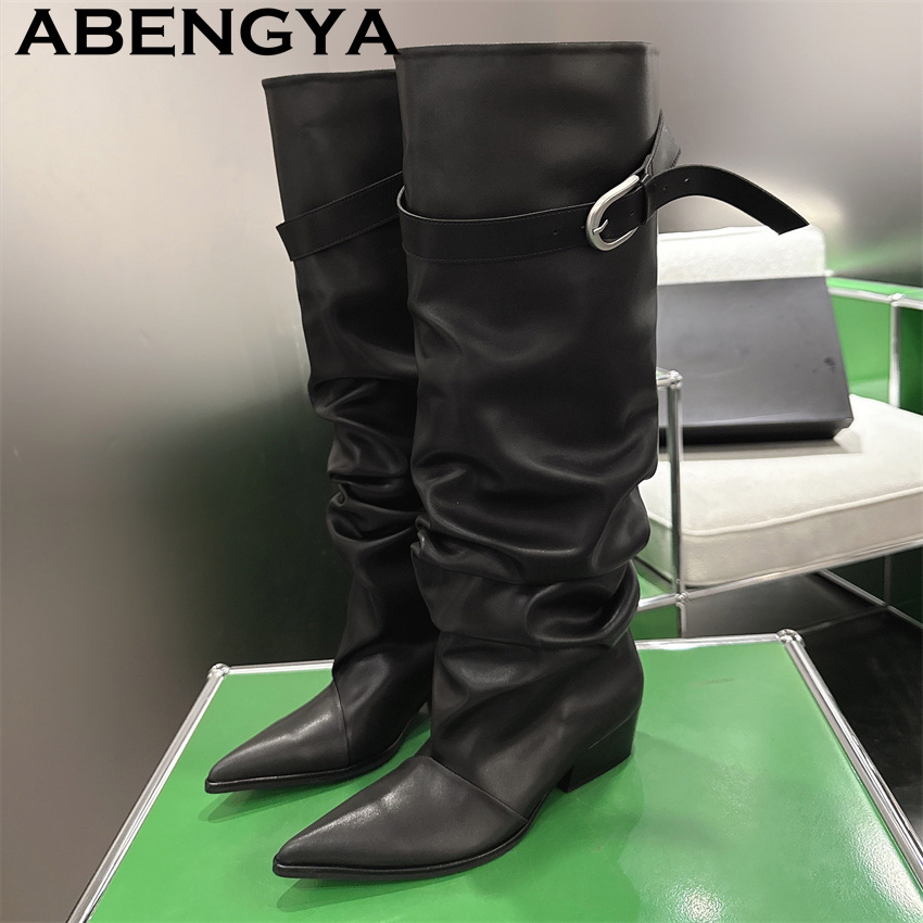 2026년 겨울 신상 여성용 스웨이드 가죽 니하이 부츠 - Chelsea Boots Suede 리뷰 및 가격