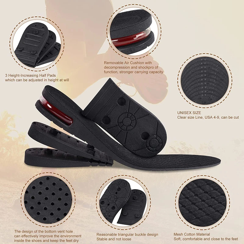 키높이 깔창 에어쿠션 엘리베이터 신발 깔창 리프트 키트 - Men Shoes Outlet 리뷰 및 가격