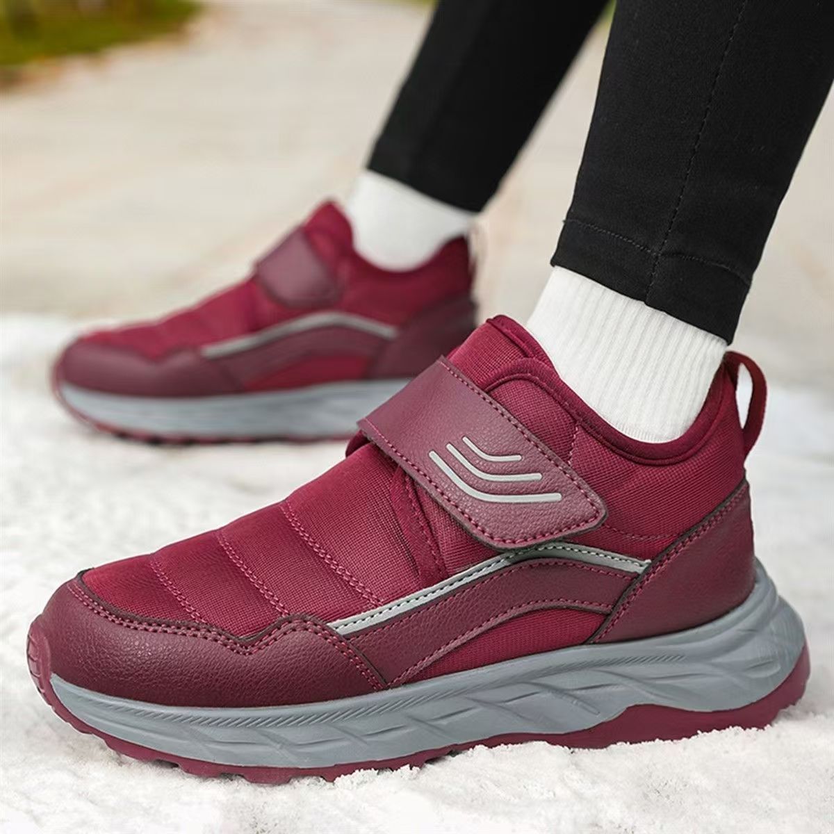 남성용 겨울 신상 대형 벨크로 앵클 스노우 부츠 유니섹 - Men Shoes Velcro 리뷰 및 가격