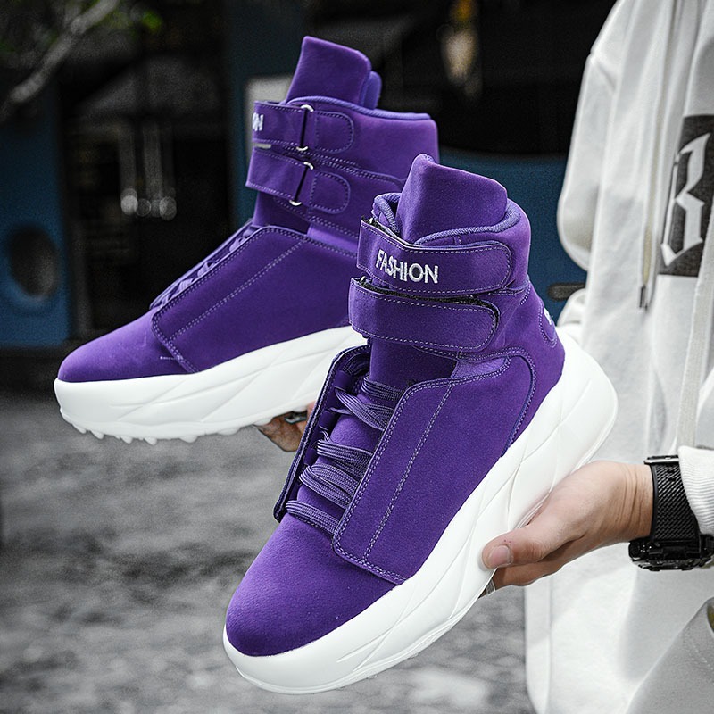 2026 퍼플 하이탑 스니커즈 남성 벨크로 플랫폼 슈즈 - Men Shoes Velcro 리뷰 및 가격