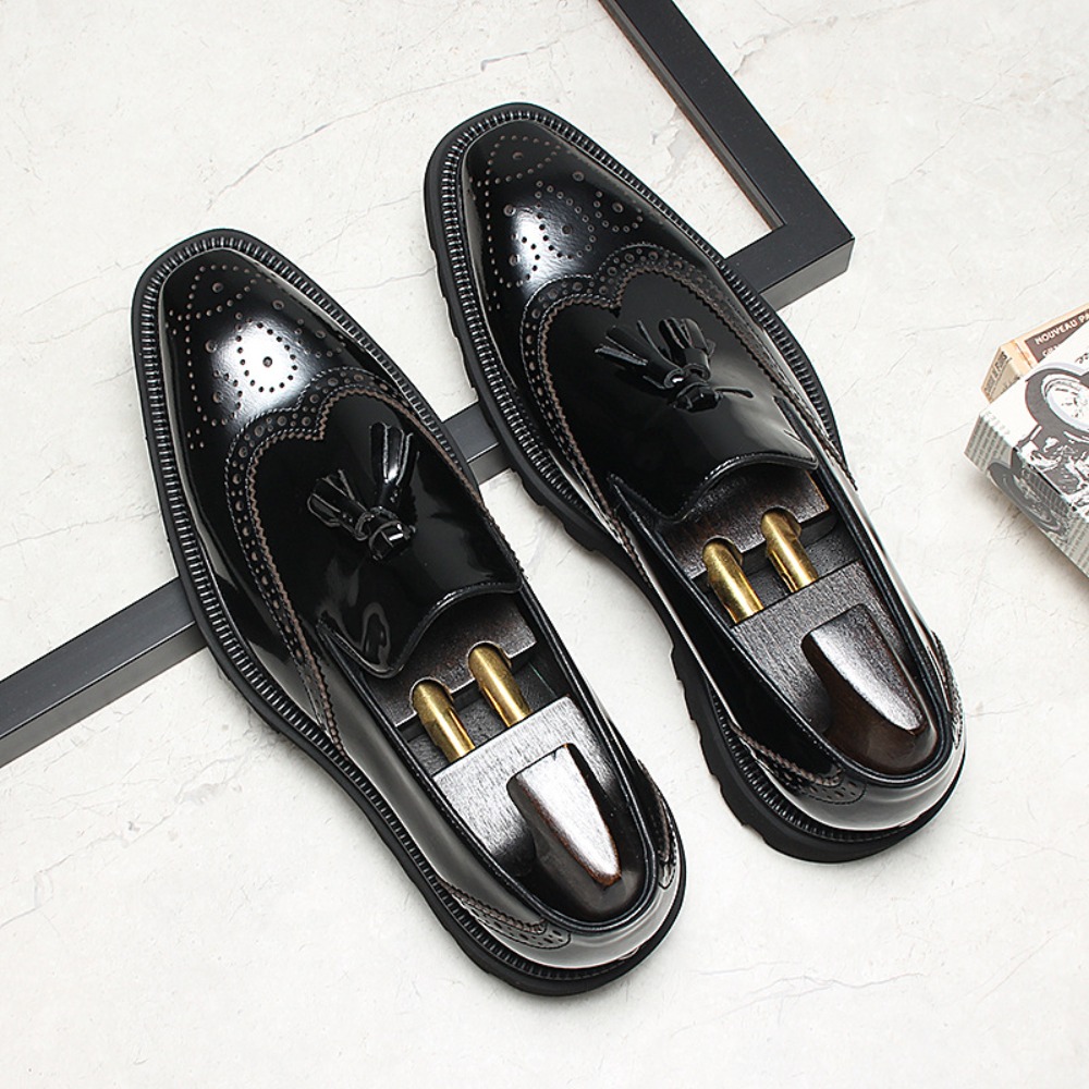 남성 캐주얼 비즈니스 가죽 신발 남성 버클 스퀘어 토  - Men Shoes Eu To Us 리뷰 및 가격