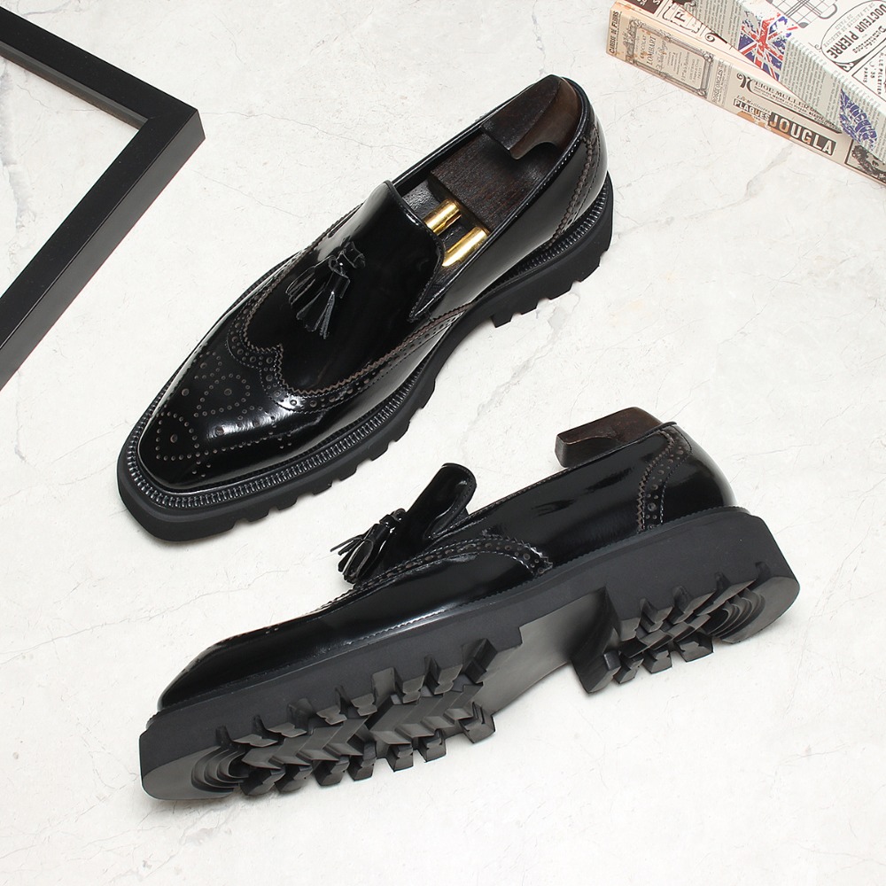 남성 캐주얼 비즈니스 가죽 신발 남성 버클 스퀘어 토  - Men Shoes Eu To Us 리뷰 및 가격