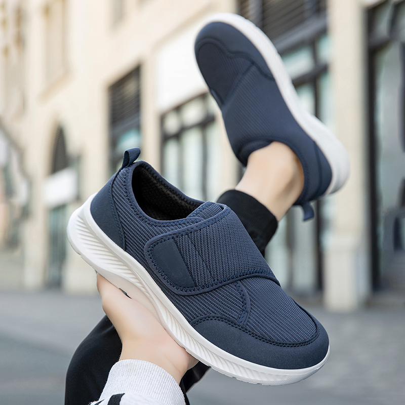 남성용 와이드핏 메쉬 통기성 조절 가능한 벨크로 경량  - Men Shoes Velcro 리뷰 및 가격