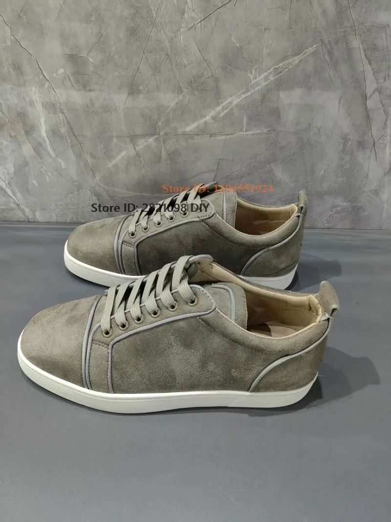 간결한 회색 스웨이드 가죽 레이스업 스니커즈 유니섹스  - Men Shoes H&M 리뷰 및 가격