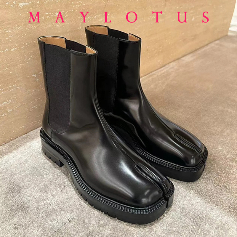2026 레트로 스플릿 토 앵클 부츠 페이턴트 가죽 신 - Chelsea Boots Suede 리뷰 및 가격