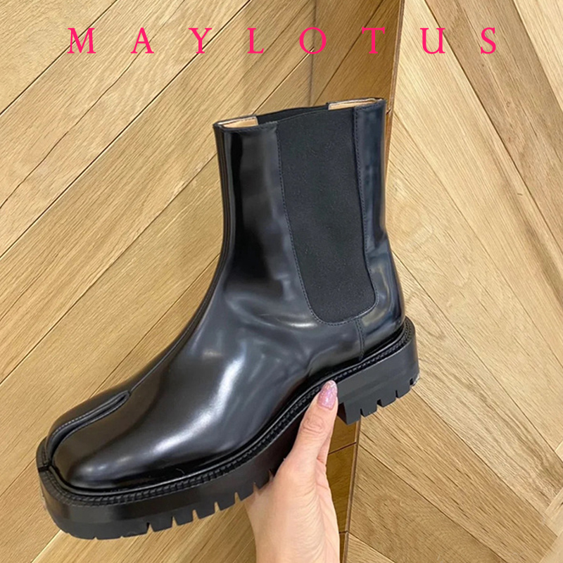 2026 레트로 스플릿 토 앵클 부츠 페이턴트 가죽 신 - Chelsea Boots Suede 리뷰 및 가격