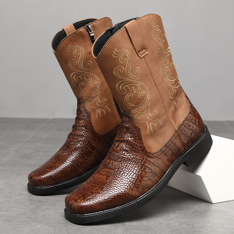 남성 와이드 핏 톨 카우보이 부츠 2025년 가을 PU - Men'S Shoes Wide Width 리뷰 및 가격