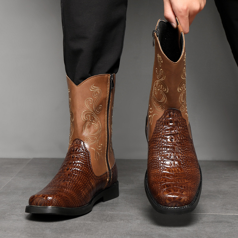 남성 와이드 핏 톨 카우보이 부츠 2025년 가을 PU - Men'S Shoes Wide Width 리뷰 및 가격