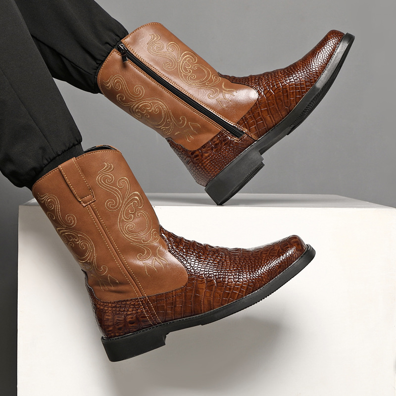 남성 와이드 핏 톨 카우보이 부츠 2025년 가을 PU - Men'S Shoes Wide Width 리뷰 및 가격