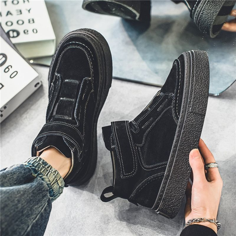 2026 패션 하이탑 벨크로 슈즈 레트로 스타일 캐주얼 - Men Shoes Velcro 리뷰 및 가격