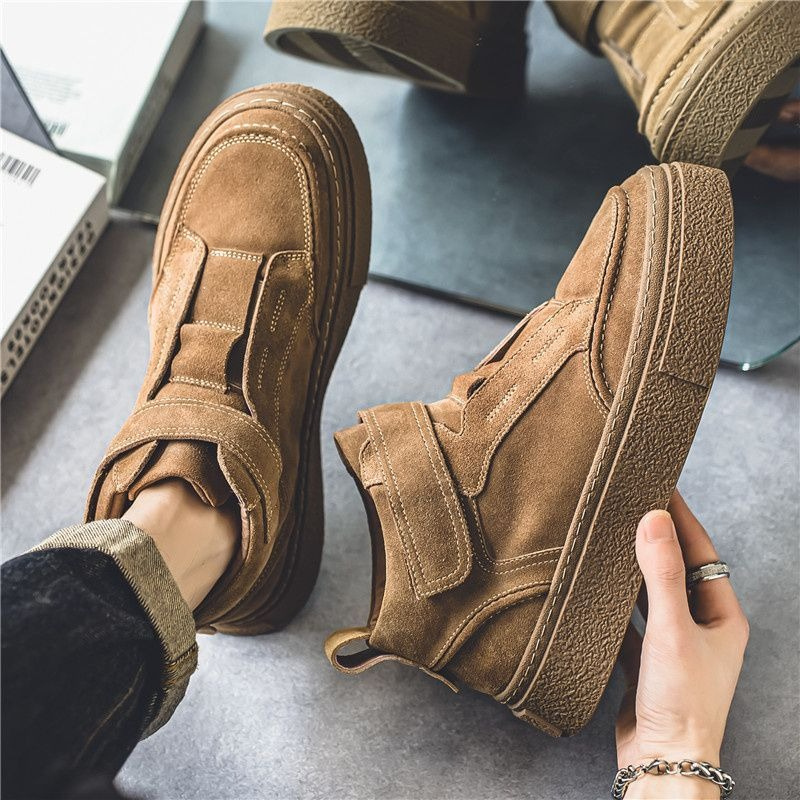2026 패션 하이탑 벨크로 슈즈 레트로 스타일 캐주얼 - Men Shoes Velcro 리뷰 및 가격