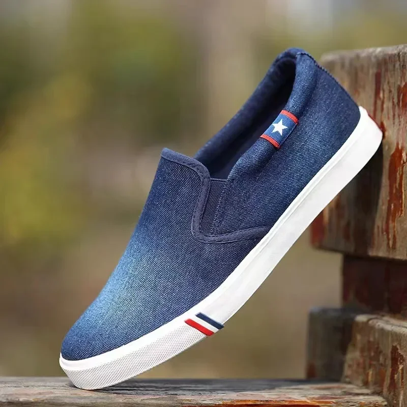 데님 남성 캔버스 신발 슬립 온 스니커즈 남성 플랫 남 - Men Shoes Vans 리뷰 및 가격