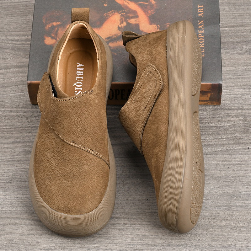 남성용 2026 신상 캐주얼 로퍼 슬립온 벨크로 스트랩 - Men Shoes Velcro 리뷰 및 가격