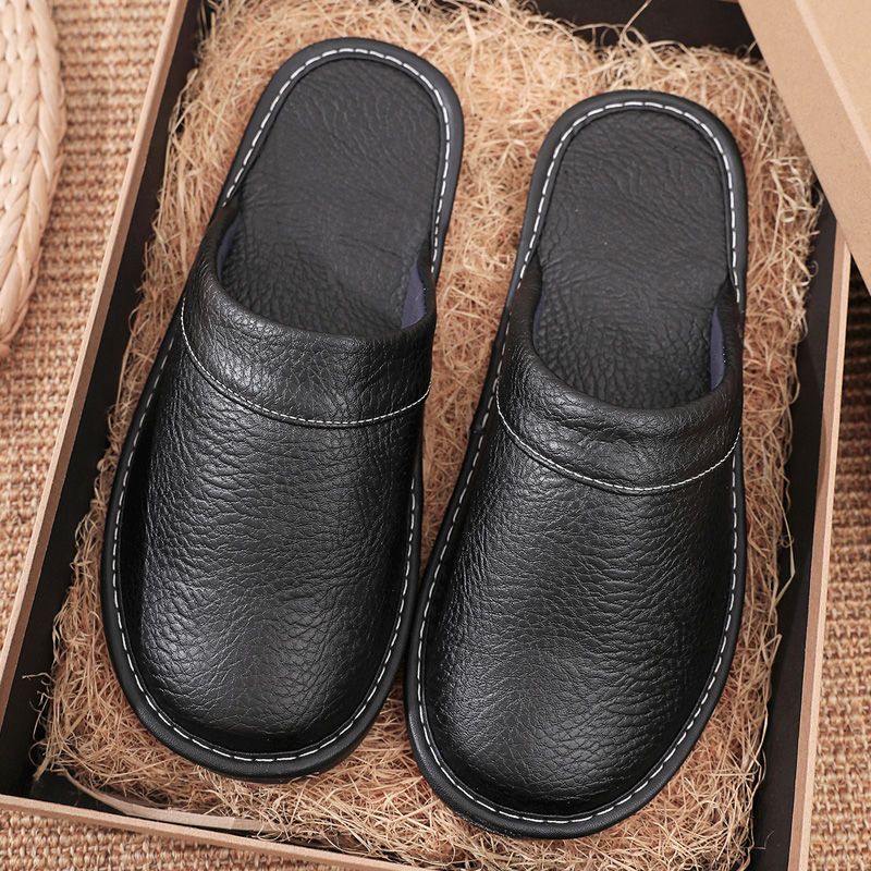 홈 가죽 슬리퍼 남녀공용 2024년 봄 신상 미끄럼 방 - Men'S Shoes Size 42 In Us 리뷰 및 가격