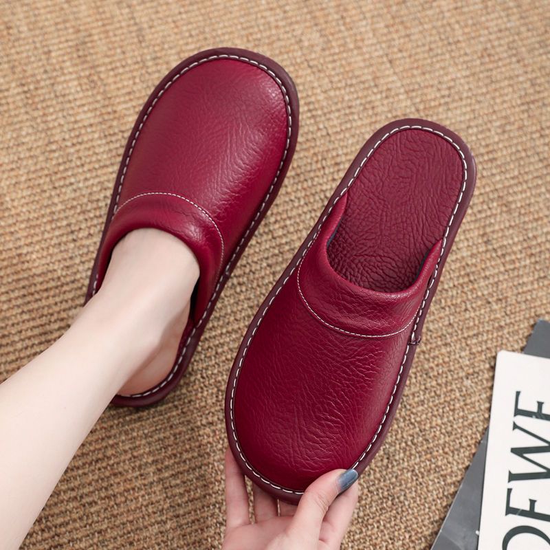 홈 가죽 슬리퍼 남녀공용 2024년 봄 신상 미끄럼 방 - Men'S Shoes Size 42 In Us 리뷰 및 가격