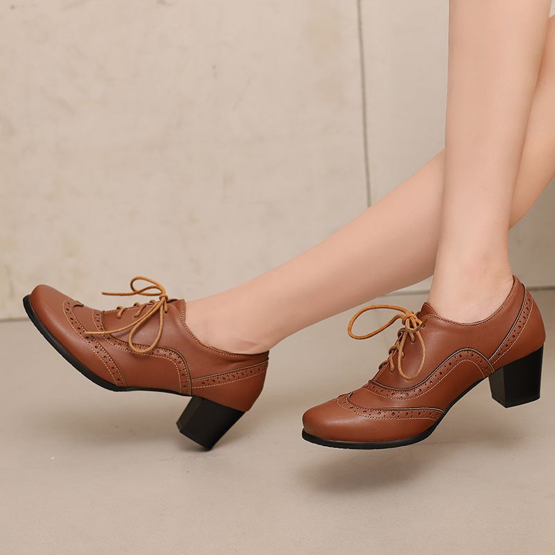 심러브요 새 브라운 여성 펌프스 라운드 토 5cm 블록 - Men'S Shoes Size 42 In Us 리뷰 및 가격